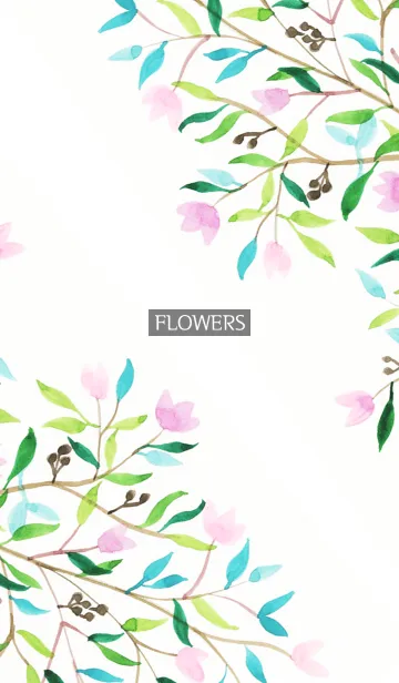 [LINE着せ替え] water color flowers_1067の画像1