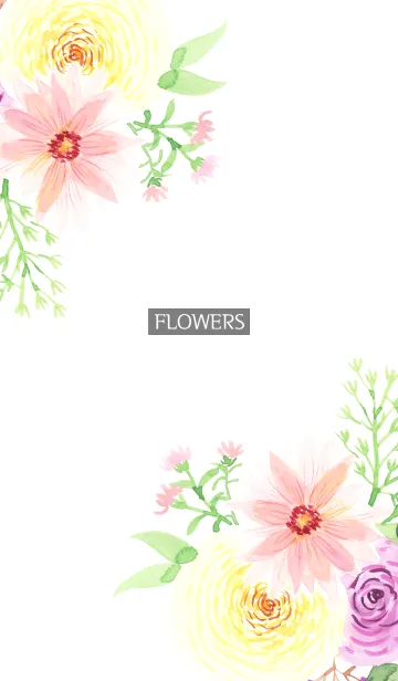 [LINE着せ替え] water color flowers_1070の画像1