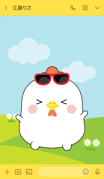 [LINE着せ替え] Lovely Fat White Chicken Theme (jp)の画像4