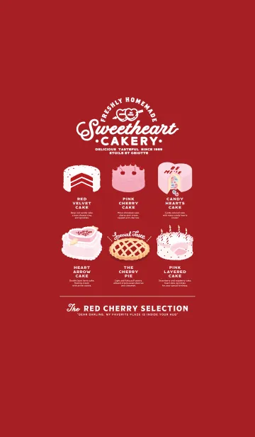 [LINE着せ替え] RED CHERRY CAKESの画像1