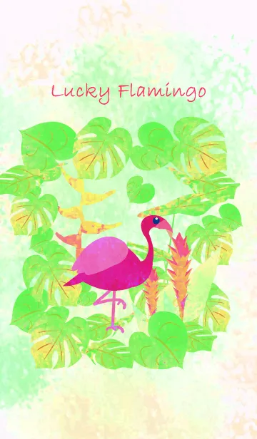 [LINE着せ替え] Lucky Flamingo -tropical-の画像1