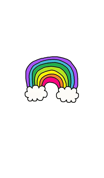 [LINE着せ替え] Happy colorful rainbow themeの画像1