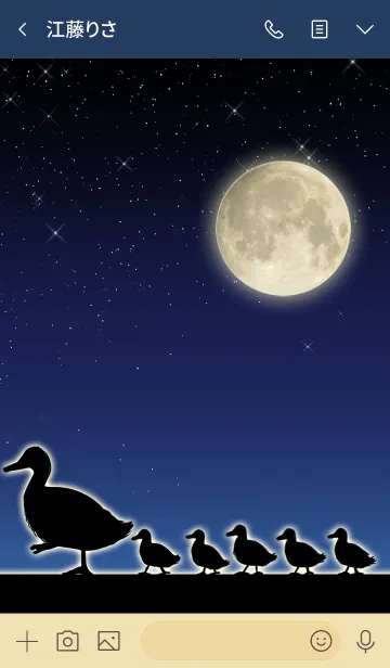 [LINE着せ替え] まあさ☆月とカモの親子の画像4