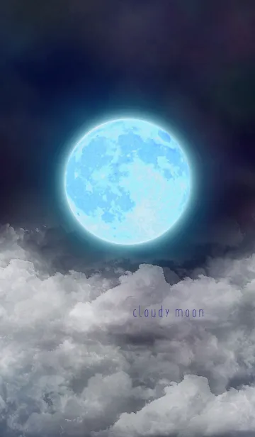 [LINE着せ替え] 曇天の満月:ブルームーンの画像1