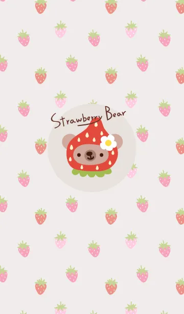 [LINE着せ替え] Strawberry Bearの画像1