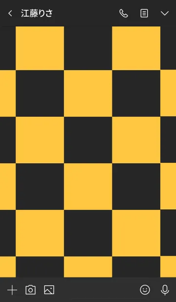 [LINE着せ替え] シンプル オレンジと黒 ロゴ無し No.5-2の画像4