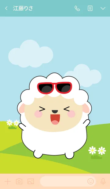 [LINE着せ替え] Lovely Fat Sheep Theme (jp)の画像4