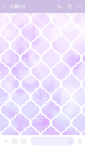 [LINE着せ替え] Purple Coorabell pattern 3 -MEKYM-の画像4