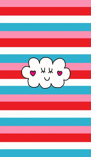 [LINE着せ替え] Happy colorful cloud themeの画像1