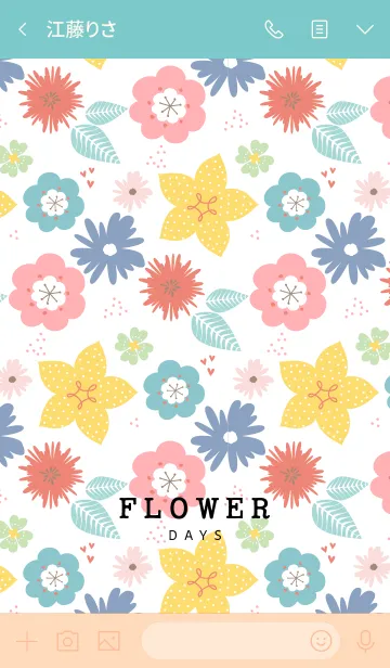 [LINE着せ替え] FLOWER DAYS whiteの画像4