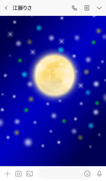 [LINE着せ替え] Full moon power.15(ゴールドムーン7)の画像4