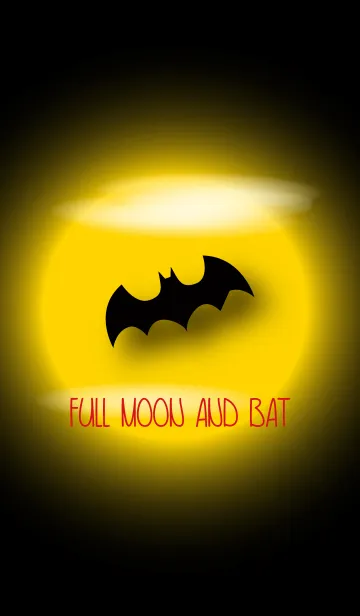 [LINE着せ替え] Full moon and bat 2.の画像1