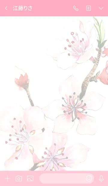 [LINE着せ替え] water color flowers_1080の画像3