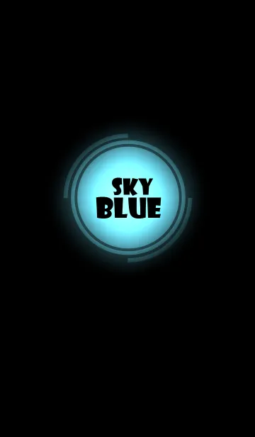 [LINE着せ替え] Simple sky blue in black theme vr.3 (jp)の画像1