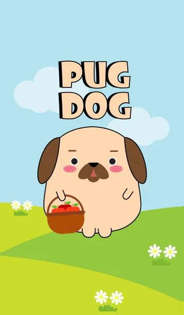 [LINE着せ替え] Lovely Fat Pug Dog Theme (jp)の画像1