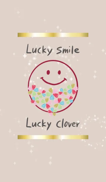 [LINE着せ替え] ボルドー : 全運気UP5つ葉クローバーの画像1