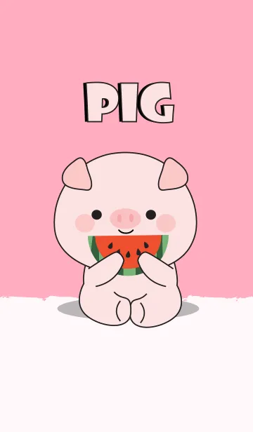 [LINE着せ替え] Simple Love Pig Theme Vr.2 (jp)の画像1