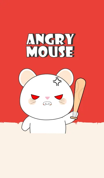 [LINE着せ替え] Angry White Mouse Theme (jp)の画像1