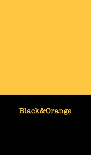 [LINE着せ替え] シンプル オレンジと黒 ロゴ無し No.6-3の画像1