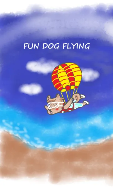 [LINE着せ替え] 空飛ぶ楽しい犬＜1＞の画像1