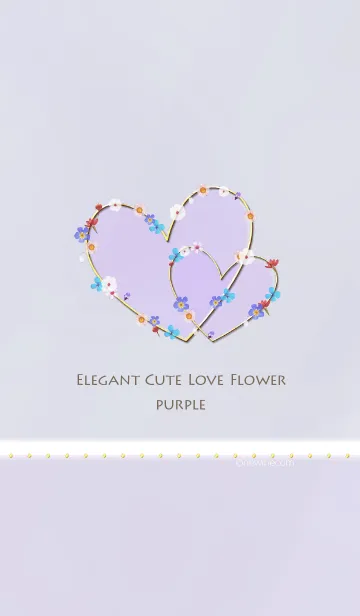 [LINE着せ替え] Elegant cute love flower purpleの画像1