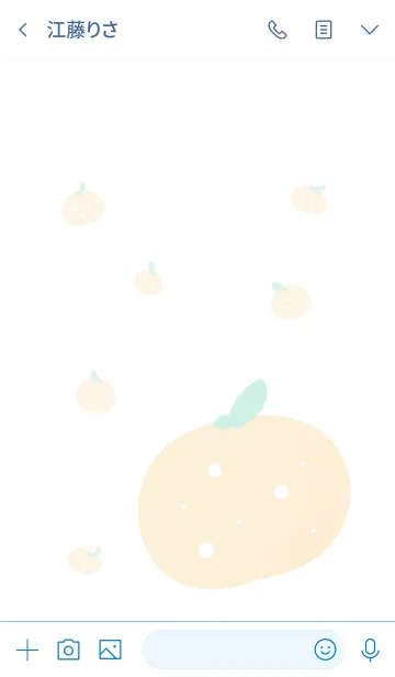 [LINE着せ替え] シンプル みかんの画像3
