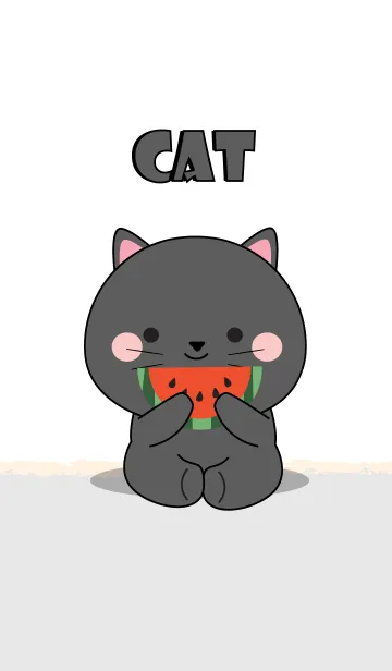 [LINE着せ替え] Simple Love Black Cat Theme Vr.2 (jp)の画像1