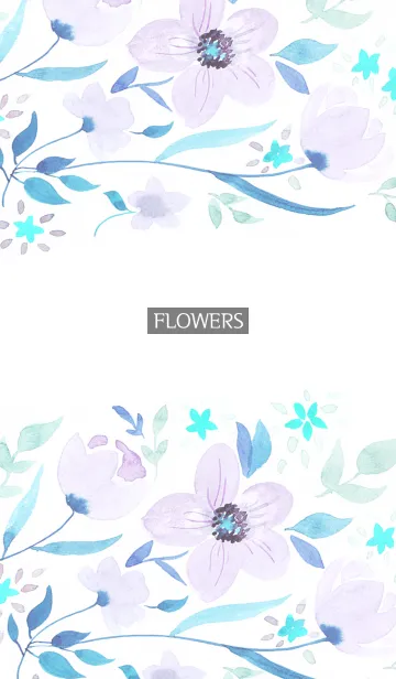 [LINE着せ替え] water color flowers_1089の画像1
