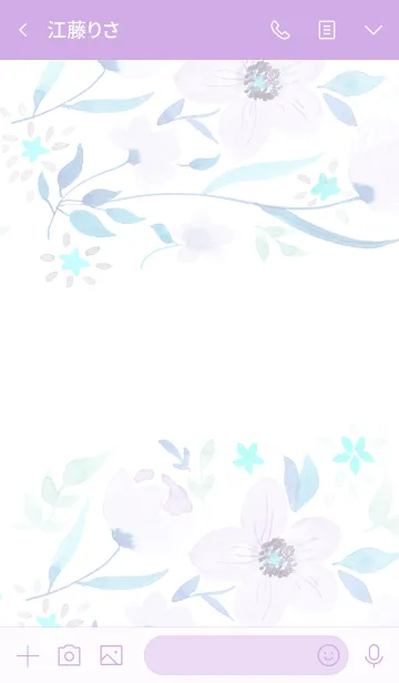 [LINE着せ替え] water color flowers_1089の画像3