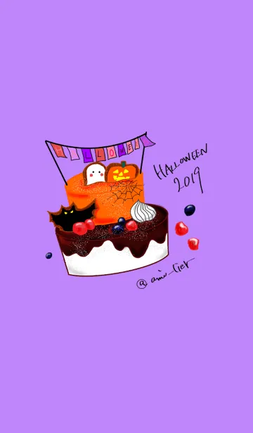 [LINE着せ替え] カフェの食べ物♡ハロウィン2019 ケーキ編の画像1