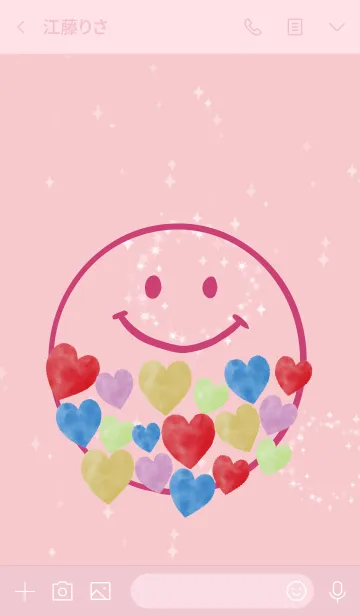 [LINE着せ替え] ピンク : 全運気UPハッピーハートの画像3