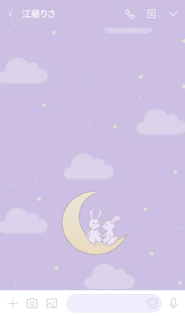 [LINE着せ替え] Rabbits On The Moonの画像3