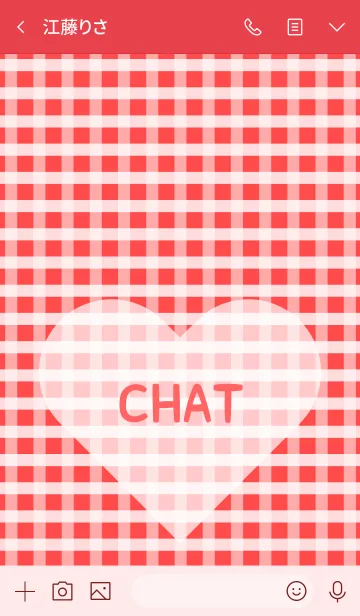 [LINE着せ替え] ♥ Gingham check ！ ♥ - No.7の画像3