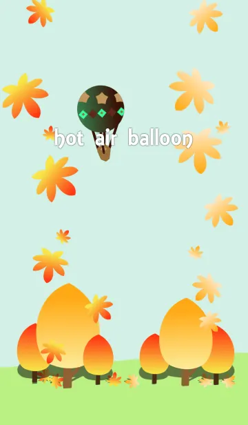 [LINE着せ替え] 気球と秋の景色の画像1