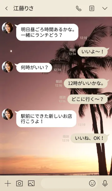 [LINE着せ替え] Beautiful sunset -ALOHA- 2の画像4