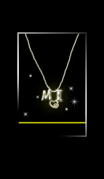 [LINE着せ替え] イニシャル M＆I（ブラック）の画像1