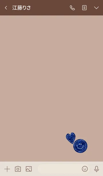 [LINE着せ替え] ベージュとデニムの画像3