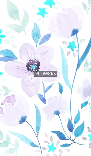 [LINE着せ替え] water color flowers_1085の画像1