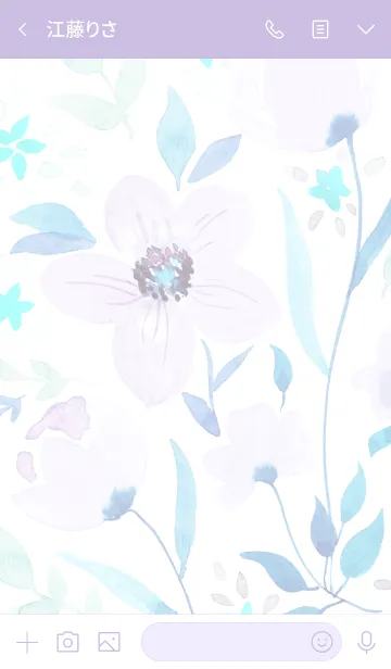 [LINE着せ替え] water color flowers_1085の画像3