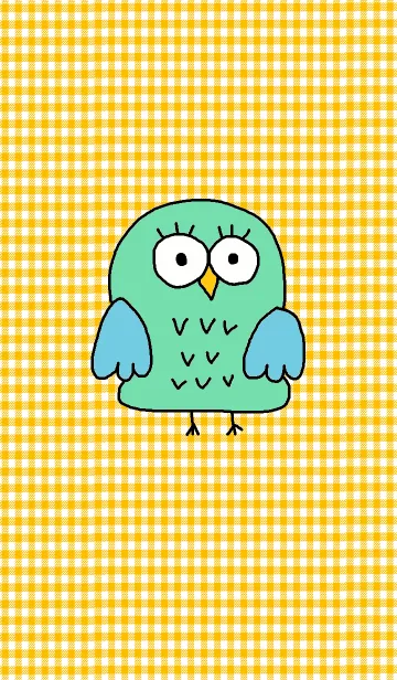 [LINE着せ替え] Happy love mint green Owl themeの画像1