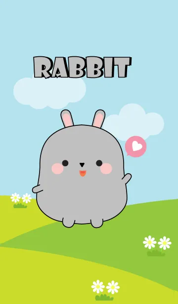[LINE着せ替え] Lovely Fat Gray Rabbit Theme (jp)の画像1