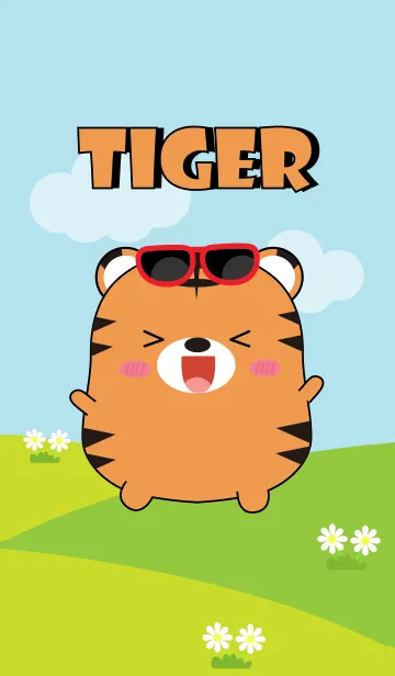 [LINE着せ替え] Lovely Fat Tiger Theme (jp)の画像1