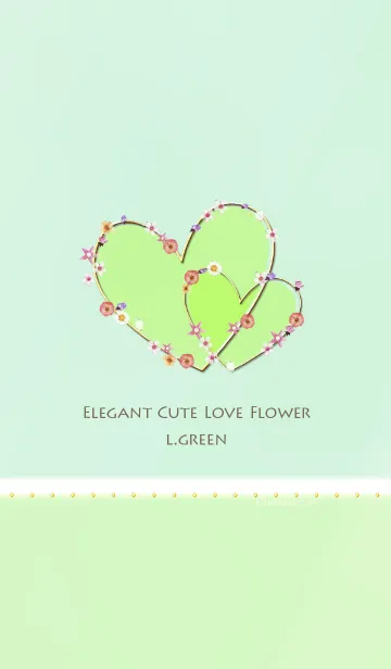 [LINE着せ替え] Elegant cute love flower l.greenの画像1