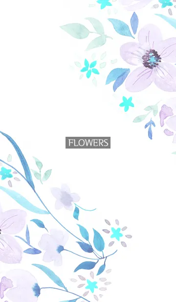[LINE着せ替え] water color flowers_1087の画像1