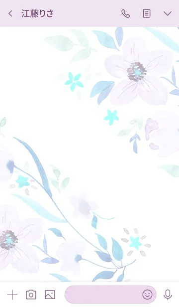 [LINE着せ替え] water color flowers_1087の画像3