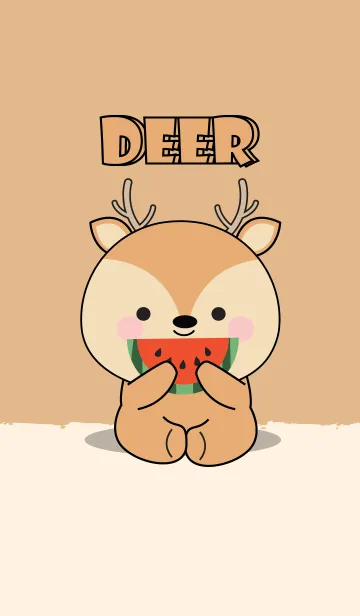 [LINE着せ替え] Simple Love Deer Theme Vr.2 (jp)の画像1