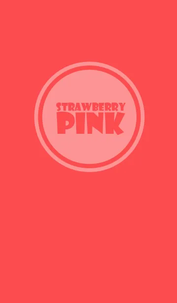 [LINE着せ替え] Simple strawberry pink Theme v.5 (jp)の画像1