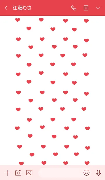 [LINE着せ替え] Red mini heart 2 :)の画像3
