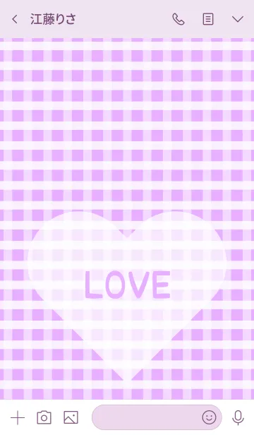 [LINE着せ替え] ♥ Gingham check ！ ♥ - No.10の画像3