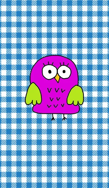 [LINE着せ替え] Happy love purple Owl themeの画像1